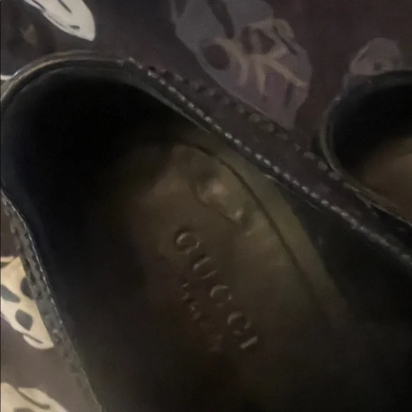 SUNDAY SPECIAL Gucci Queercore Black and Gold Studded Brogues - Picture 3 of 7